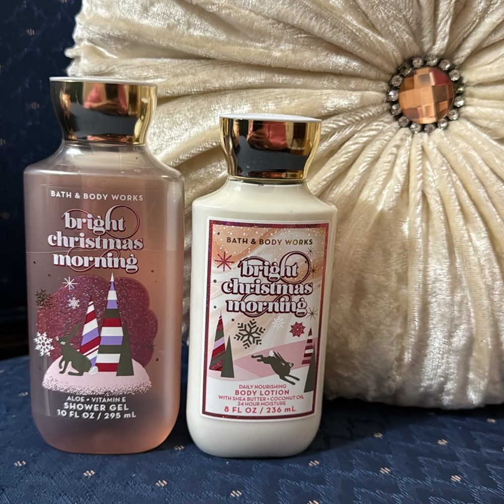 BATH & BODY WORKS SET. . . BRIGHT CHRISTMAS MORNING SCENT - Picture 2 of 6